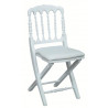 Chaise Napoléon III Blanche Pliante Prestige en Bois